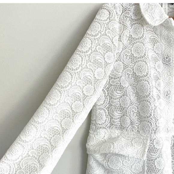 ZARA • White Lace Jacket - Picture 6 of 14